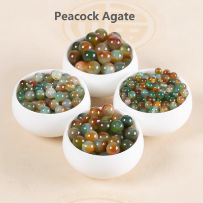 Peacock Color Agate Beads