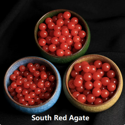 South Red Agate Beads