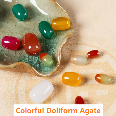 Nature Agate Doliform Beads