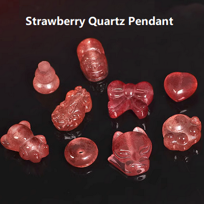 Crystal Strawberry Quartz Pendant