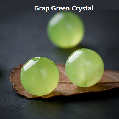 Grape Green Crystal Beads