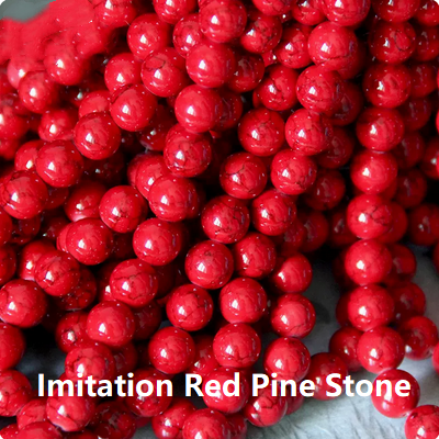 Imitation Red Pine Stone Beads