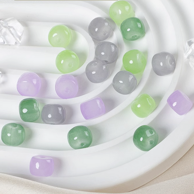 Glass Imitation Jade Beads