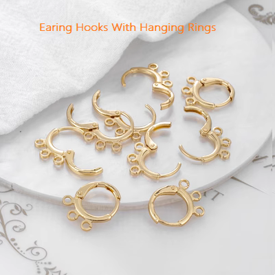 Earring Hooks-With Hanging Rings