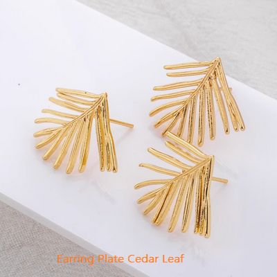Earring Plate-Cedar Leaf