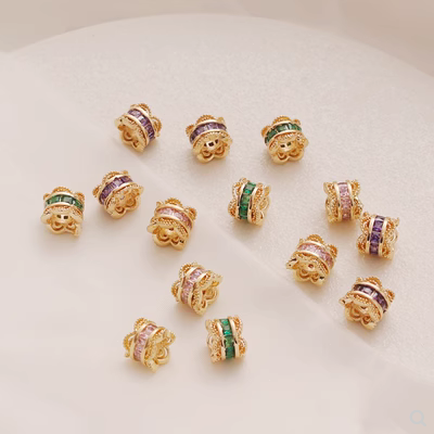 Partition Zircon Barrel Beads