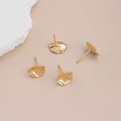 Earring Plate-Gold Leaf