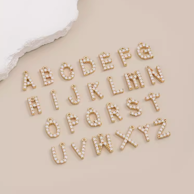 Metal Zirconic Letters Pendant 