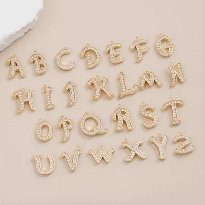 Stylish Metal Zirconic Letters Pendant