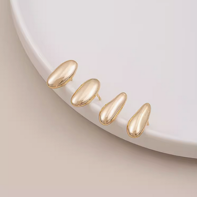 Earring Plate Ellipse With Hanging Ring