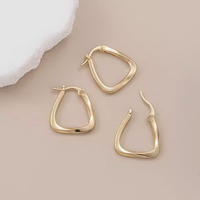 Earring Plate Twisted Triangle